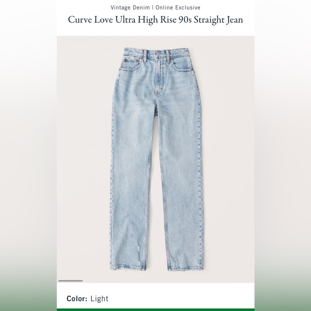 Curve love ultra high rise 90s straight jeans